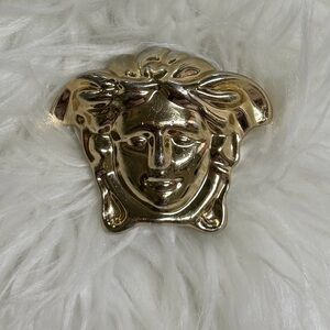 VERSACE Gold Medusa Head Pin Brooch